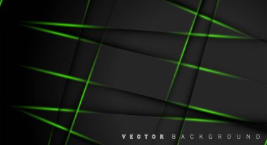 Yeşil ışık çizgi gölge koyu gri lüks arka plan