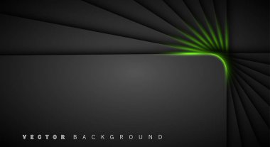 Yeşil ışık çizgi gölge koyu gri lüks arka plan