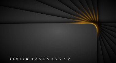 Altın ışık çizgi gölge koyu gri lüks arka plan