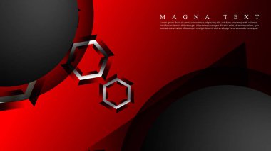 Altıgen çakışan desenli soyut vektör arka planı. Herhangi bir arka plan için vektör çizimi. renk kırmızı. arka plan tasarımınız için uygun