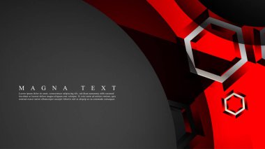 Altıgen çakışan desenli soyut vektör arka planı. Herhangi bir arka plan için vektör çizimi. renk kırmızı. arka plan tasarımınız için uygun