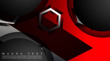 Altıgen çakışan desenli soyut vektör arka planı. Herhangi bir arka plan için vektör çizimi. renk kırmızı. arka plan tasarımınız için uygun