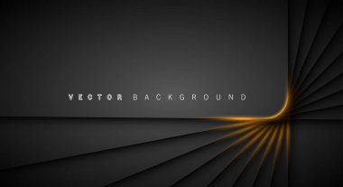 Altın ışık çizgi gölge koyu gri lüks arka plan