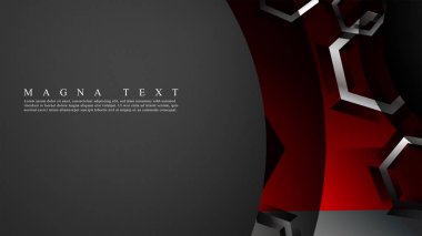 Altıgen çakışan desenli soyut vektör arka planı. Herhangi bir arka plan için vektör çizimi. renk kırmızı. arka plan tasarımınız için uygun