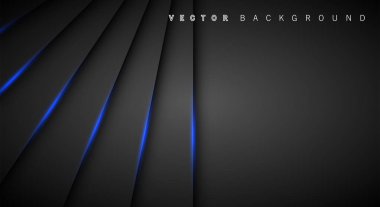 Mavi ışık çizgi gölge koyu gri lüks arka plan