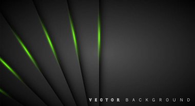 Yeşil ışık çizgi gölge koyu gri lüks arka plan