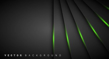 Yeşil ışık çizgi gölge koyu gri lüks arka plan