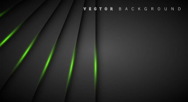 Yeşil ışık çizgi gölge koyu gri lüks arka plan