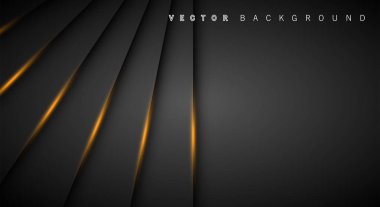 Altın ışık çizgi gölge koyu gri lüks arka plan