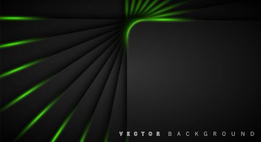 Yeşil ışık çizgi gölge koyu gri lüks arka plan
