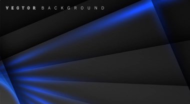 Mavi ışık çizgi gölge koyu gri lüks arka plan