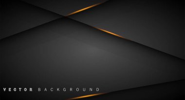 Altın ışık çizgi gölge koyu gri lüks arka plan