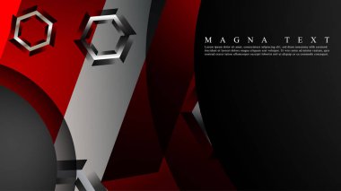 Altıgen çakışan desenli soyut vektör arka planı. Herhangi bir arka plan için vektör çizimi. renk kırmızı. arka plan tasarımınız için uygun