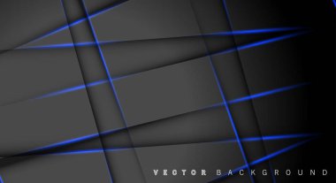 Mavi ışık çizgi gölge koyu gri lüks arka plan
