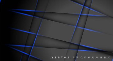 Mavi ışık çizgi gölge koyu gri lüks arka plan