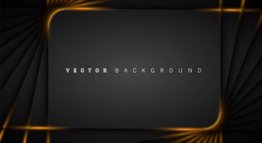 Altın ışık çizgi gölge koyu gri lüks arka plan