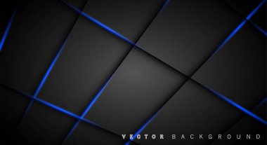 Mavi ışık çizgi gölge koyu gri lüks arka plan