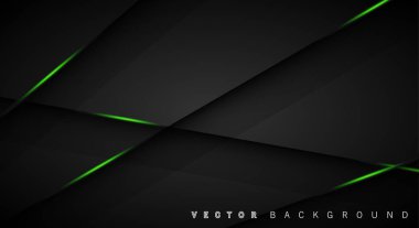 Yeşil ışık çizgi gölge koyu gri lüks arka plan