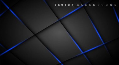 Mavi ışık çizgi gölge koyu gri lüks arka plan