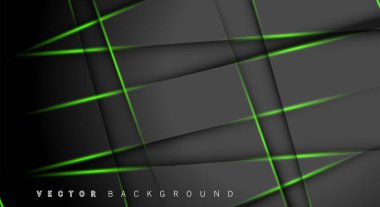 Yeşil ışık çizgi gölge koyu gri lüks arka plan