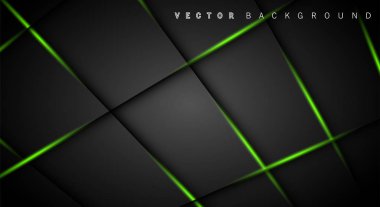 Yeşil ışık çizgi gölge koyu gri lüks arka plan