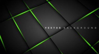 Yeşil ışık çizgi gölge koyu gri lüks arka plan