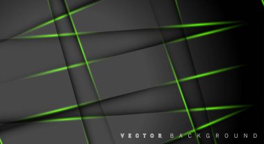 Yeşil ışık çizgi gölge koyu gri lüks arka plan