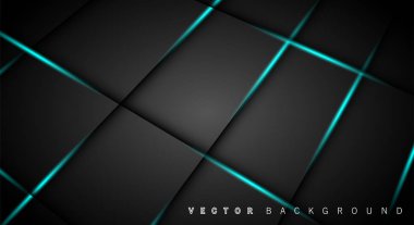 Mavi ışık çizgi gölge koyu gri lüks arka plan