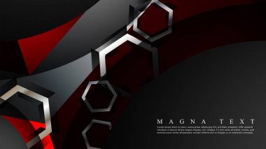 Altıgen çakışan desenli soyut vektör arka planı. Herhangi bir arka plan için vektör çizimi. renk kırmızı. arka plan tasarımınız için uygun