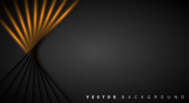 Altın ışık çizgi gölge koyu gri lüks arka plan