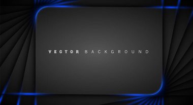 Mavi ışık çizgi gölge koyu gri lüks arka plan