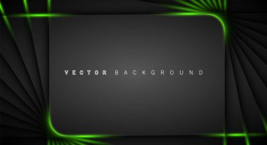Yeşil ışık çizgi gölge koyu gri lüks arka plan
