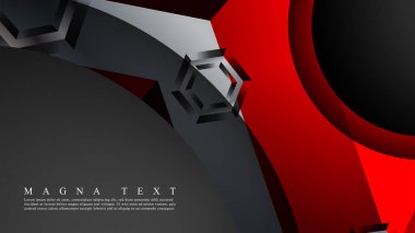 Altıgen çakışan desenli soyut vektör arka planı. Herhangi bir arka plan için vektör çizimi. renk kırmızı. arka plan tasarımınız için uygun