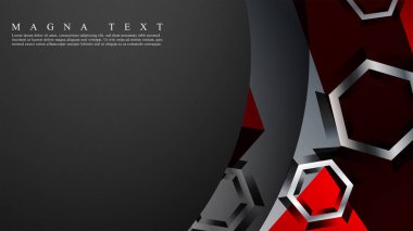 Altıgen çakışan desenli soyut vektör arka planı. Herhangi bir arka plan için vektör çizimi. renk kırmızı. arka plan tasarımınız için uygun