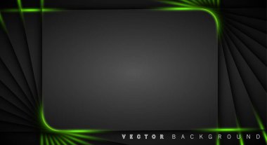 Yeşil ışık çizgi gölge koyu gri lüks arka plan