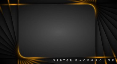 Altın ışık çizgi gölge koyu gri lüks arka plan