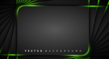 Yeşil ışık çizgi gölge koyu gri lüks arka plan