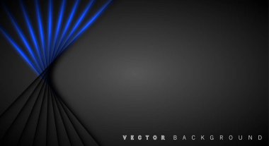 Mavi ışık çizgi gölge koyu gri lüks arka plan