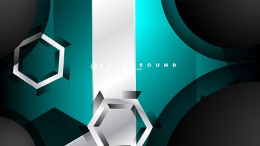 Vektör daire çakışmaları ve arka plan için mavi renk, metin için alan