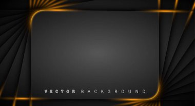 Altın ışık çizgi gölge koyu gri lüks arka plan