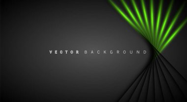 Yeşil ışık çizgi gölge koyu gri lüks arka plan