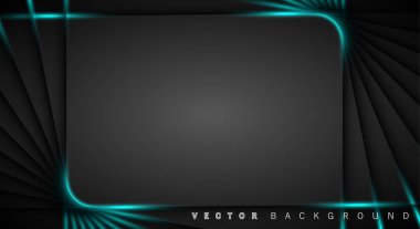 Mavi ışık çizgi gölge koyu gri lüks arka plan