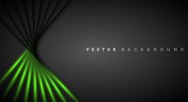 Yeşil ışık çizgi gölge koyu gri lüks arka plan
