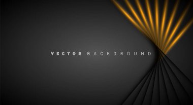 Altın ışık çizgi gölge koyu gri lüks arka plan