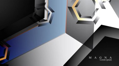 gradyan altıgen şekilli soyut vektör arka planı. arka plan her şey için uygundur. eps 10