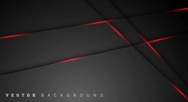 Línea roja sombra gris oscuro lujo fondo — Vector de stock