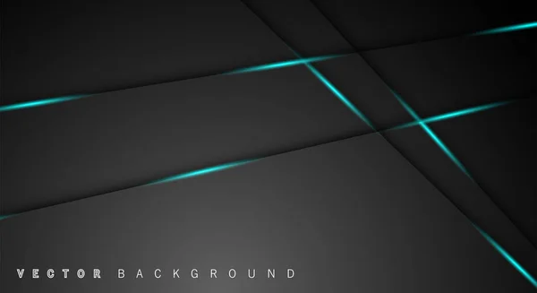 Línea de luz azul sombra gris oscuro lujo fondo — Vector de stock