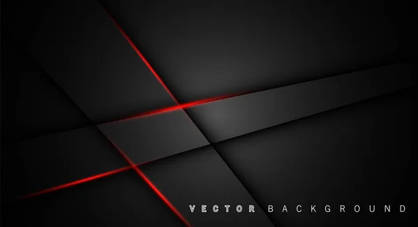 Línea roja sombra gris oscuro lujo fondo — Vector de stock