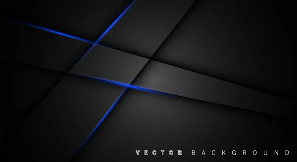 Línea de luz azul sombra gris oscuro lujo fondo — Archivo Imágenes Vectoriales