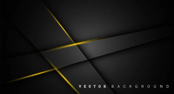 Золотая линия тени темно-серый роскошный фон — стоковый вектор